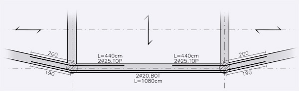 ETABS MATE - Beam Details in Plan